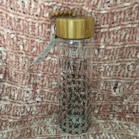 Rae Dunn glass bottle REFRESH - Picture 1 of 3